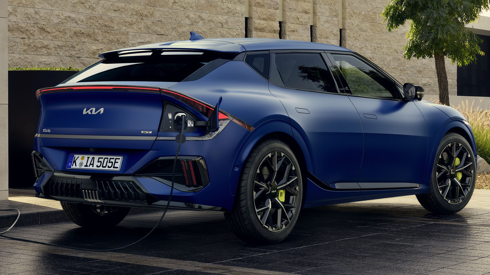 Kia EV6 GT seitliche Heckansicht
