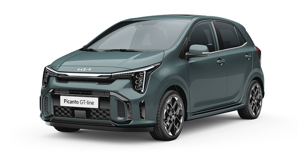 Der Kia Picanto GT-line, dunkelgrün
